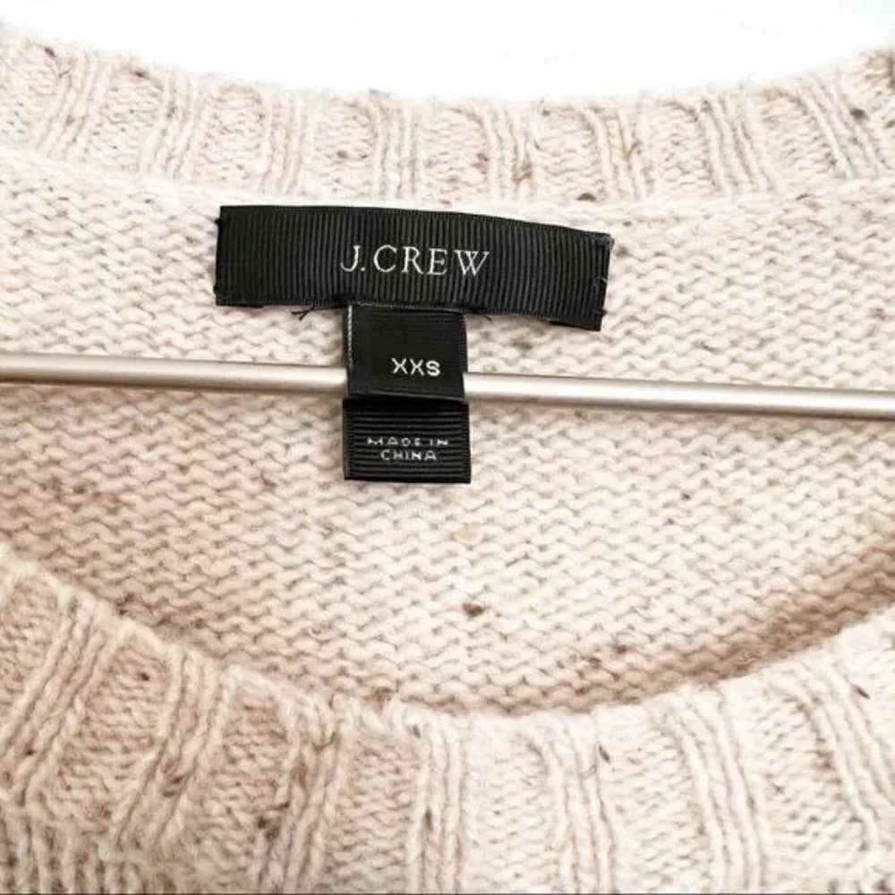 J.‎ Crew Lambswool Blend Jeweled Donegal Pullover Knit Sweater Contemporary XXS